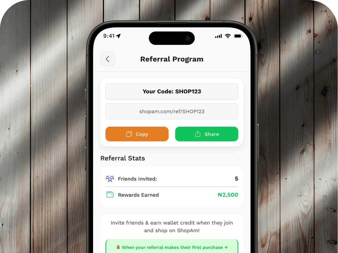 ShopAm Referral Program